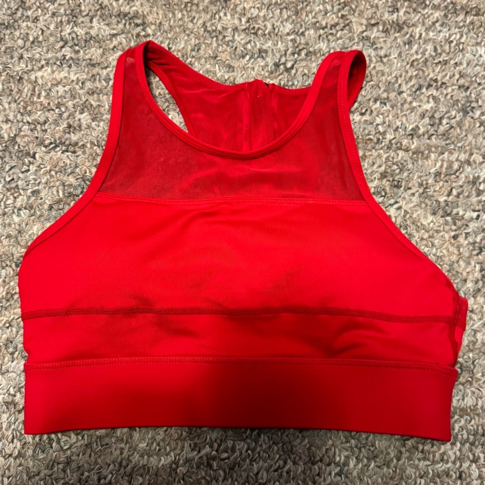 ZYIA bundle: 3 items: Red Sports Bra + pink top + black leggings - Picture 3 of 16